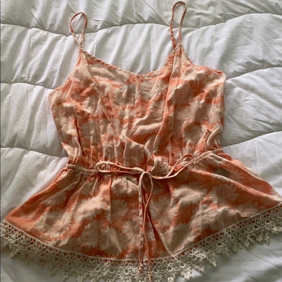 WRV Tops - Doll-Fins pink floral tank top
